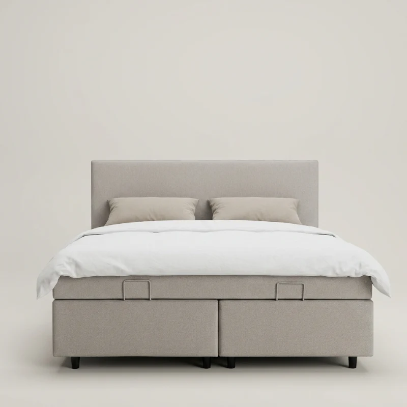 Boxspring Julia met opbergruimte - Beige - Afbeelding 5