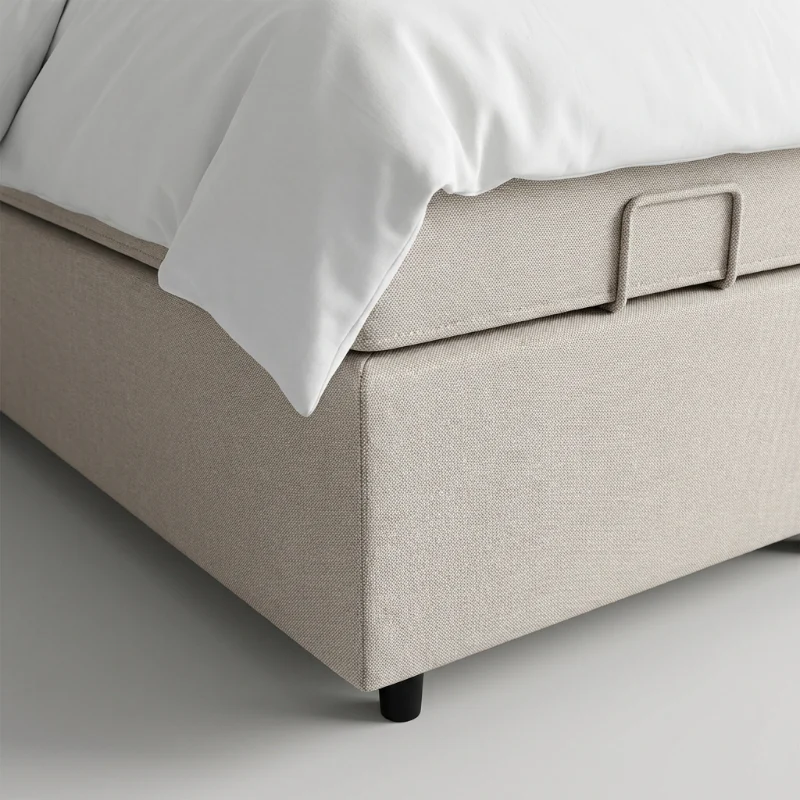 Boxspring Julia met opbergruimte - Beige - Afbeelding 6