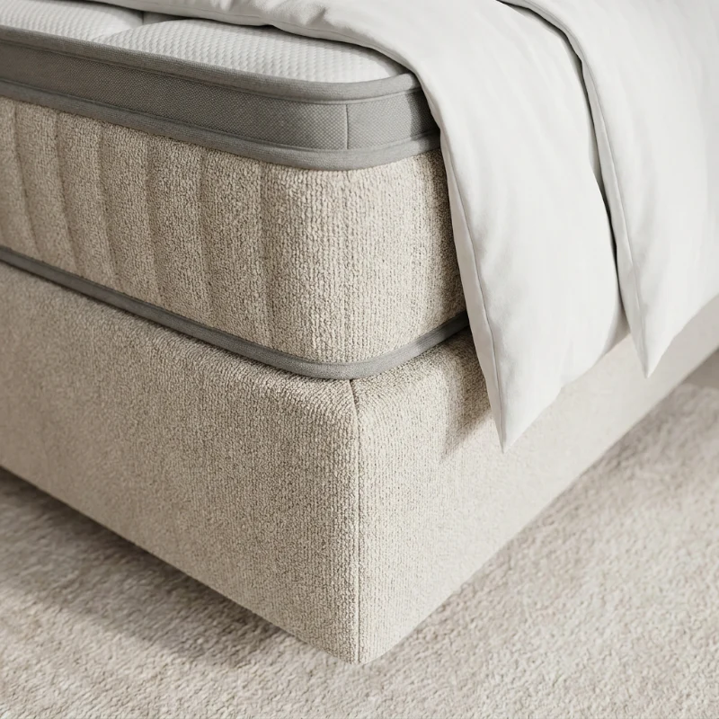 Boxspring met Opbergruimte - Arcus - Beige - Afbeelding 4