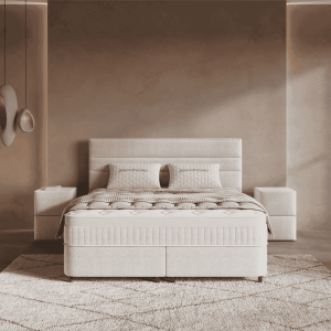 Boxspring met Opbergruimte - Horizon - Off-White